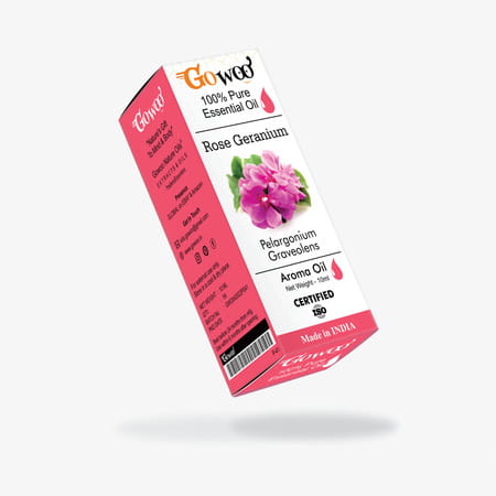 Pack Of 2 Rose Geranium Essential Oil & Papaya Seed Carrier Oil - Natural Therapeutic Cold Pressed