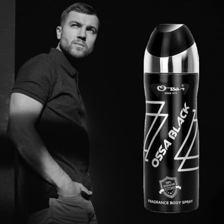 Ossa Black Body Spray | Ambery And Citrusy Notes | Deodorant For Men | 200 Ml