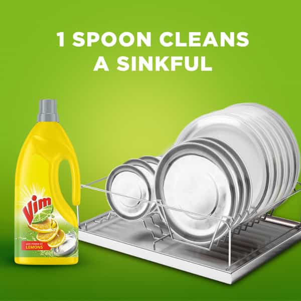 Vim Dishwash Liquid Gel Lemon 1.8L
