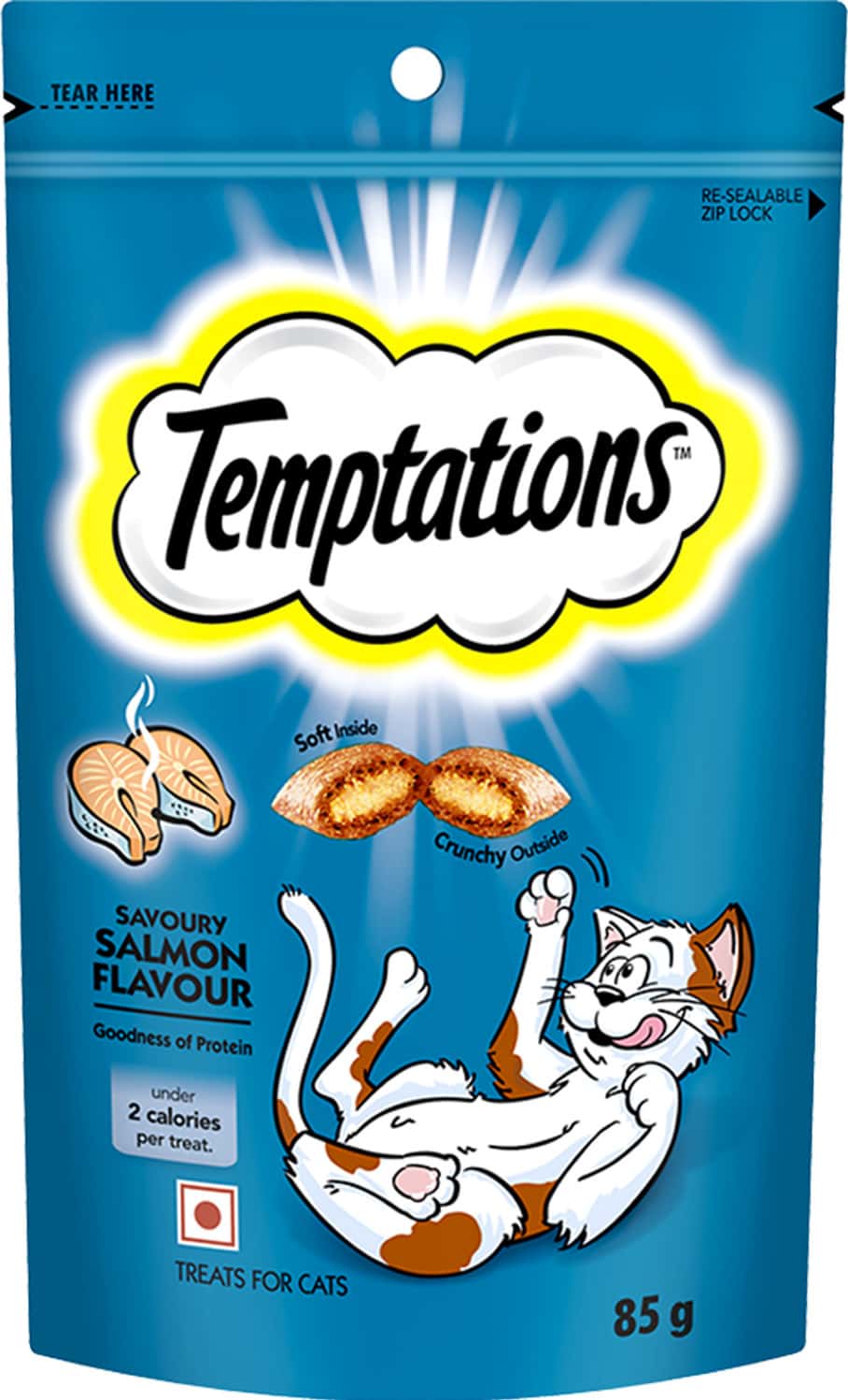 Temptations - Cat Treat Savoury Salmon Flavour (85 Gm)
