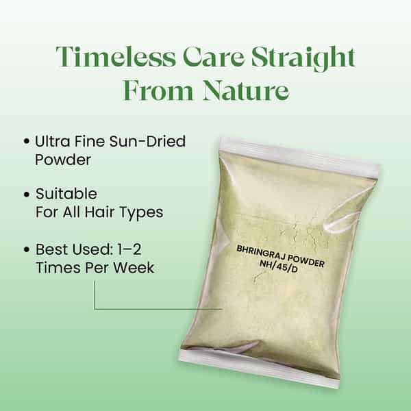 Raw Tatva Brahmi Powder For Hair Growth & Scalp Nourishment | All Hair Types | 200G
