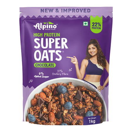 Alpino High Protein Super Oats Chocolate Pouch 1 Kg