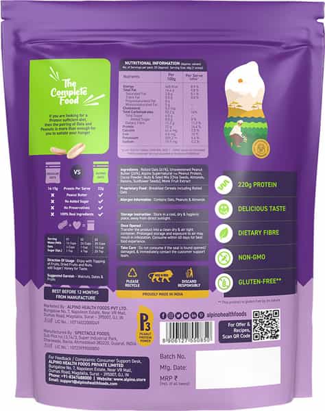 Alpino High Protein Super Oats Chocolate Pouch 1 Kg