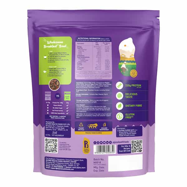 Alpino High Protein Super Oats Chocolate Pouch 1 Kg