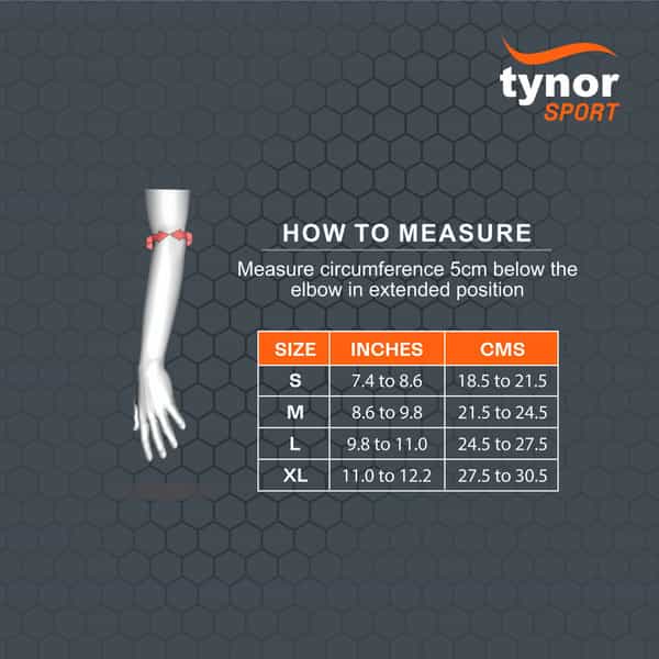 Tynor Elbow Support Air Pro Black & Orange Xl 1 Unit