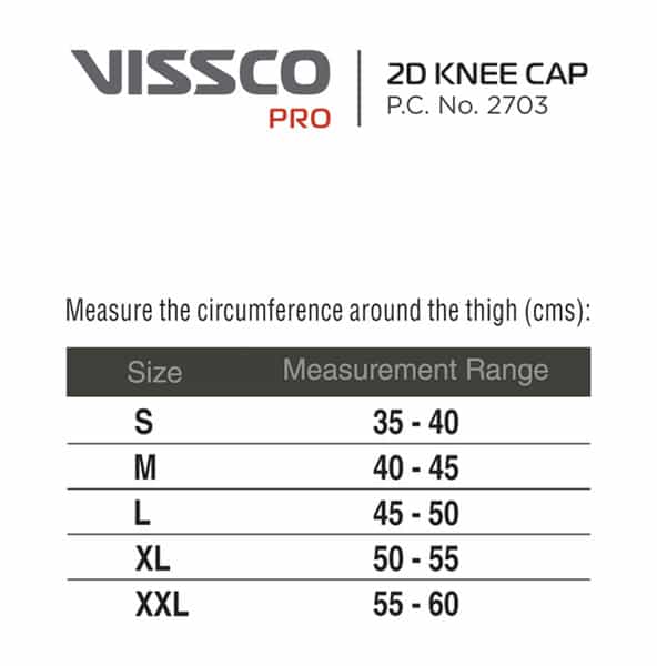 Vissco Pro- 2D Knee Cap - Xxl