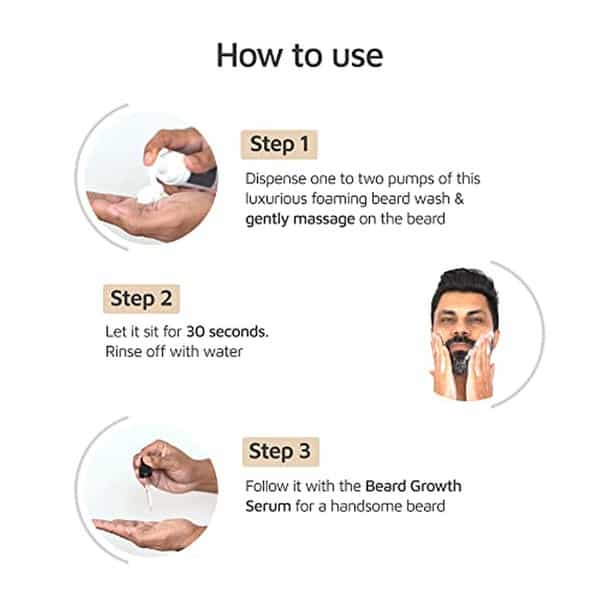 Thriveco Foaming Beard Wash | Foaming Beard Cleanser For Dense Healthy Shiny Beard80 Ml X Pack Of 4