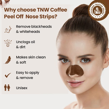 Tnw - The Natural Wash Coffee Peel Off Nose Strips For Blackheads & Whiteheads | With Coffee