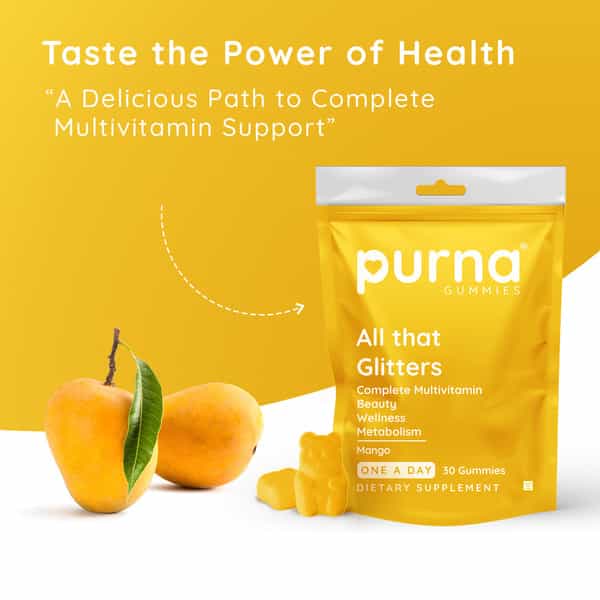 Purna Gummies Complete Beauty Multivitamin Mango Gummies - 30
