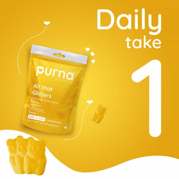 Purna Gummies Complete Beauty Multivitamin Mango Gummies - 30