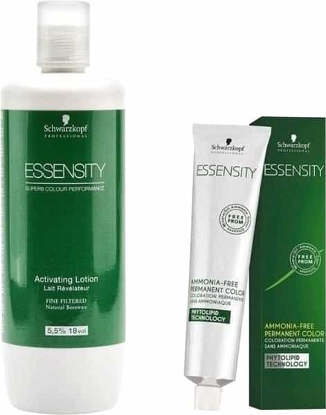 Schwarzkopf Essensity Ammonia Free 4-0 Medium Brown 60 Ml+Essensity Oil Devloper 1000 Ml(Pack Of 2)