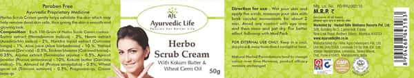Al-Ayurvedic Life Herbo Scrub Cream - 50G Pack Of 5