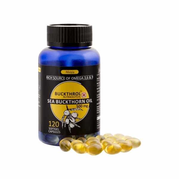 Alvizia Buckthrol Premium Sea Buckthorn Oil 500Mg - 120 Capsules ( Omega 3+6+9+7)