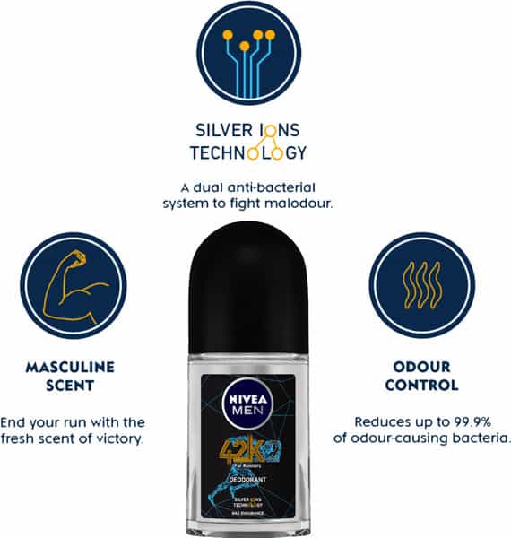 Nivea 42K Roll On For Runners - 50 Ml