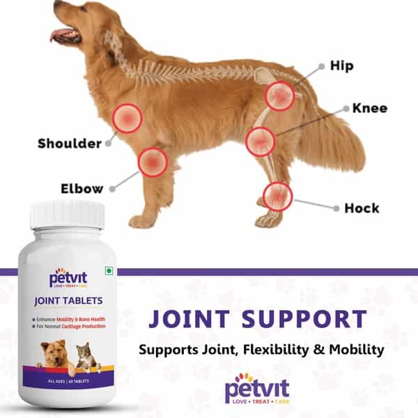 Petvit Joint-Cartilage Supplement With Glucosamine Collagen & Hyaluronic Acid For Dogs And Cats -60