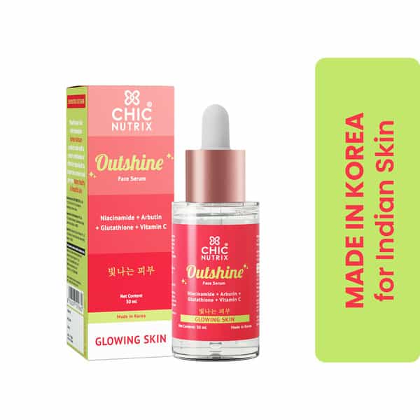 Chicnutrix Outshine-Skin Glow Serum With Vitamin C | Glutathione | Arbutin | Niacinamide