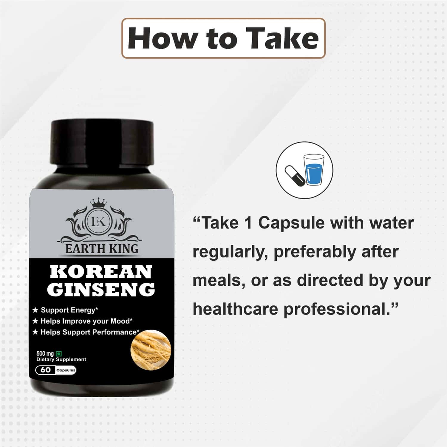 Buy EARTH KING KOREAN GINSENG ROOT EXTRACT DIETARY SUPPLEMENT