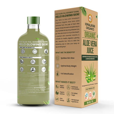 Himalayan Organics Organic Aloe Vera | Juice | Bottle | 1 L