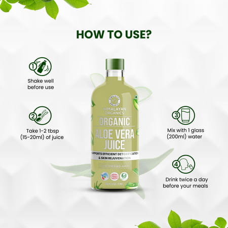 Himalayan Organics Organic Aloe Vera | Juice | Bottle | 1 L