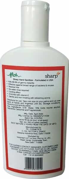 Floh Sharp Hand Sanitizer Bottle Of 200 Ml