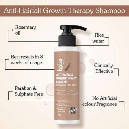 Bake Rosemary Anti Hair Fall Shampoo With Black Onion & Methi (200Ml)