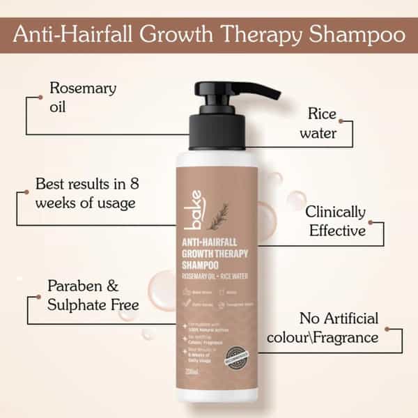 Bake Rosemary Anti Hair Fall Shampoo With Black Onion & Methi (200Ml)