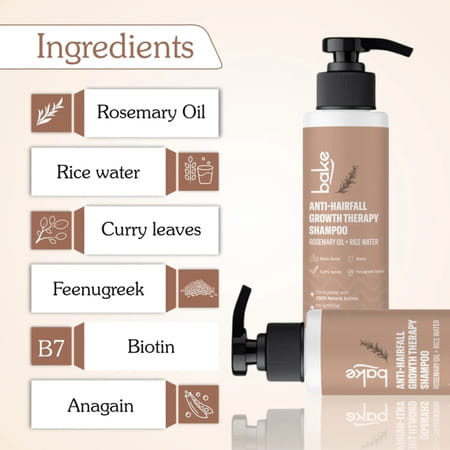 Bake Rosemary Anti Hair Fall Shampoo With Black Onion & Methi (200Ml)