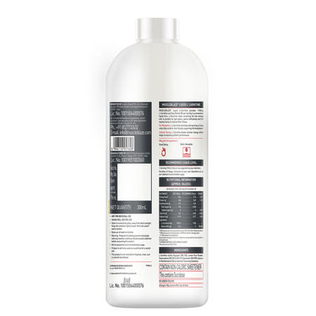 Muscleblaze Liquid L - Carnitine 1100Mg (Key Lime | 300Ml | 20 Servings) | Converts Fat Into Energy
