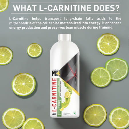 Muscleblaze Liquid L - Carnitine 1100Mg (Key Lime | 300Ml | 20 Servings) | Converts Fat Into Energy