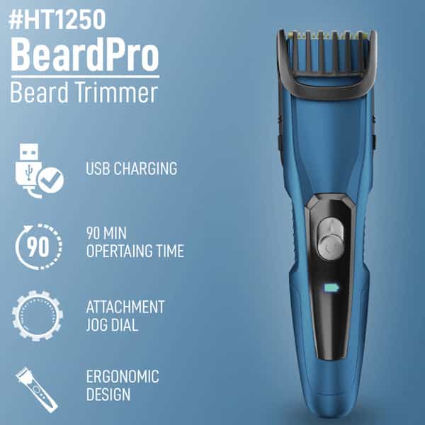 Syska Ht1250 Runtime: 90 Min Trimmer For Men (Blue)