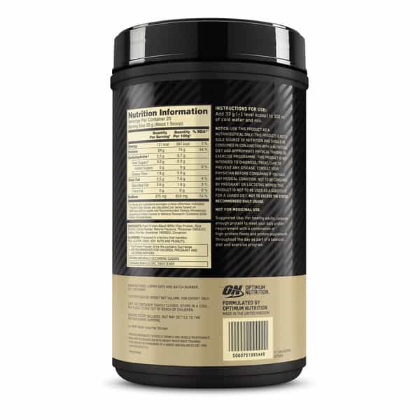 Optimum Nutrition (On) Gold Standard 100% Plant Protein Double Rich Chocolate 684G (20 Servings)