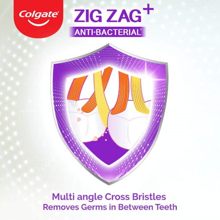 Colgate Zigzag Anti-Bacterial Manual Toothbrush For Adults - Soft (Multicolor | Pack Of 6)