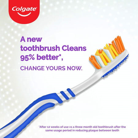 Colgate Zigzag Anti-Bacterial Manual Toothbrush For Adults - Soft (Multicolor | Pack Of 6)