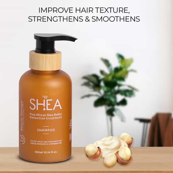 Beauty Garage Pure African Shea Butter Retention Treatment Shampoo 300Ml