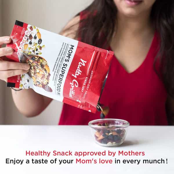 Nutty Gritties Mom's Superfood Mix| Roasted Seeds| Berries And Nuts Mix - 200G