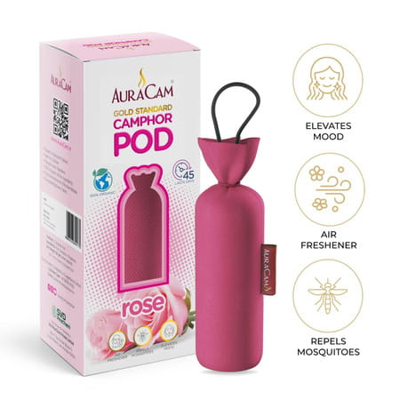 Auracam Gold Standard Camphor Pod, Camphor Cone Rose - Set Of 6
