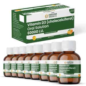 Vlado's Himalayan Organics Vitamin D3 60000 Iu Shots | Unisex | Orange | 5ml Each - (pack Of 8)
