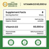 Vlado's Himalayan Organics Vitamin D3 60000 Iu Shots | Unisex | Orange | 5Ml Each - (Pack Of 8)