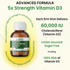 Vlado's Himalayan Organics Vitamin D3 60000 Iu Shots | Unisex | Orange | 5Ml Each - (Pack Of 8)