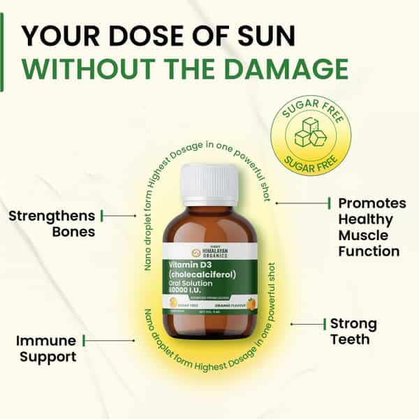 Vlado's Himalayan Organics Vitamin D3 60000 Iu Shots | Unisex | Orange | 5Ml Each - (Pack Of 8)