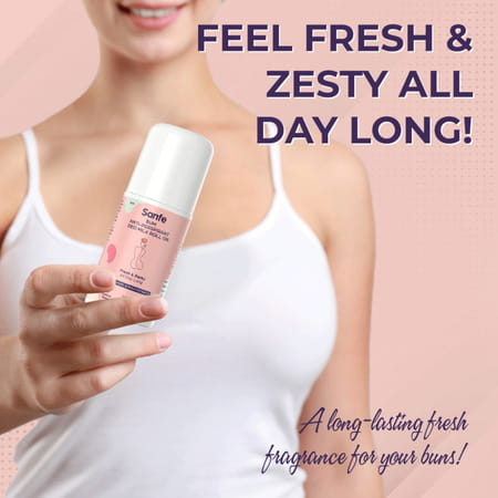 Sanfe Bum Anti-Perspirant Deo Milk Roll On - 50ml - For Freshness All Day Long