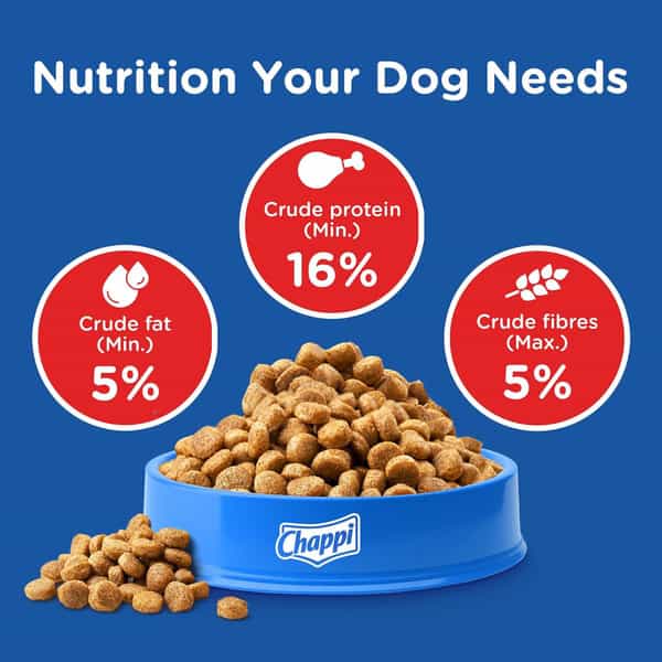 Chappi Adult (1+ Years) Dry Dog Food | Chicken & Rice | 2.8 Kg | Complete And Balanced