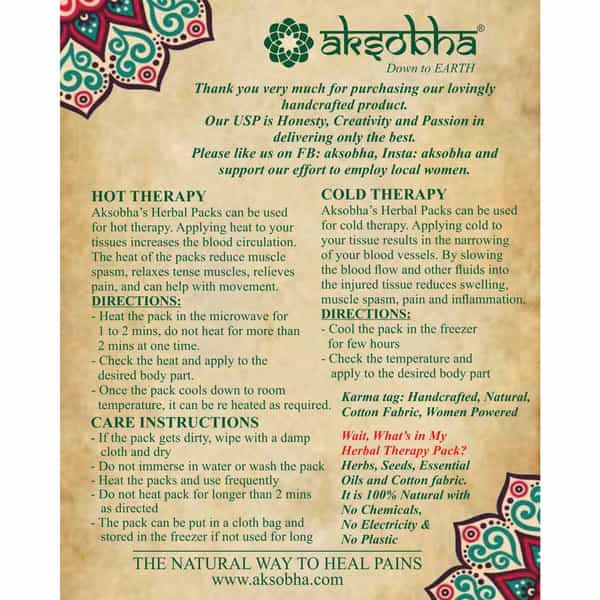 Aksobha Herbal Hot & Cold Leg Warmers