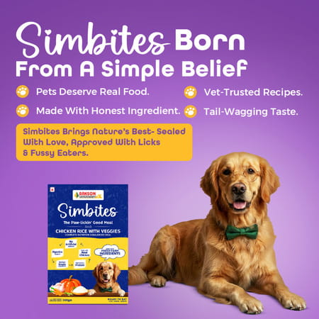 Bakson Veterinary Simbites Chicken Rice With Veggies Wet Food For Dogs 300 Gm (Pack Of 12)