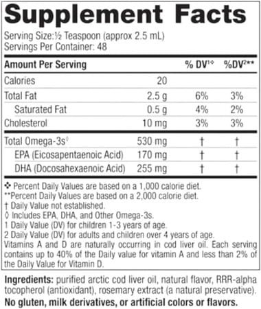 Nordic Naturals Childrens Dha Omega 3 Arctic Cod Liver Oil Fish Oil For Kids 530Mg Strawberry 119Ml