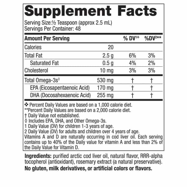 Nordic Naturals Childrens Dha Omega 3 Arctic Cod Liver Oil Fish Oil For Kids 530Mg Strawberry 119Ml