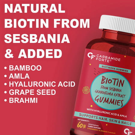 Carbamide Forte Biotin Hair And Skin Vitamin Gummies - 60 Gummies
