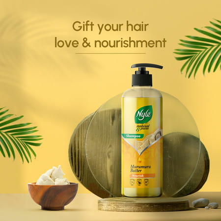 Nyle Natural & Pure Shampoo For Nourished Hair | With Goodness Of Murumuru Butter | 475ml