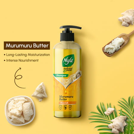 Nyle Natural & Pure Shampoo For Nourished Hair | With Goodness Of Murumuru Butter | 475ml