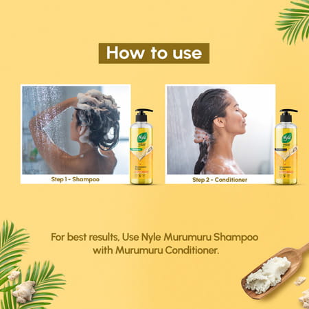 Nyle Natural & Pure Shampoo For Nourished Hair | With Goodness Of Murumuru Butter | 475ml